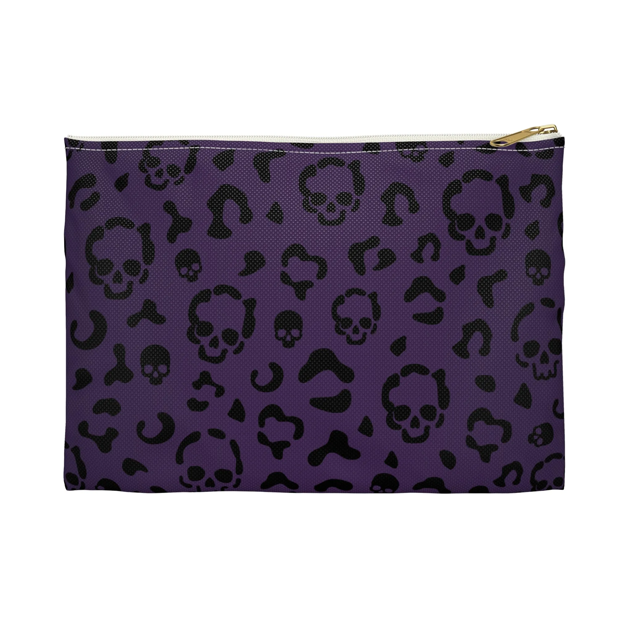 Cheetah Skulls in Purple Accessory Pouch