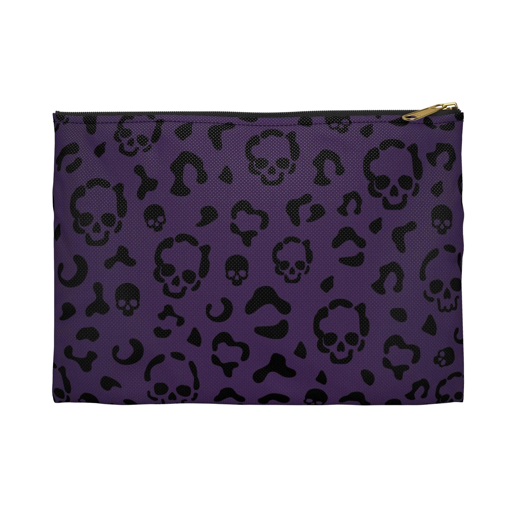 Cheetah Skulls in Purple Accessory Pouch