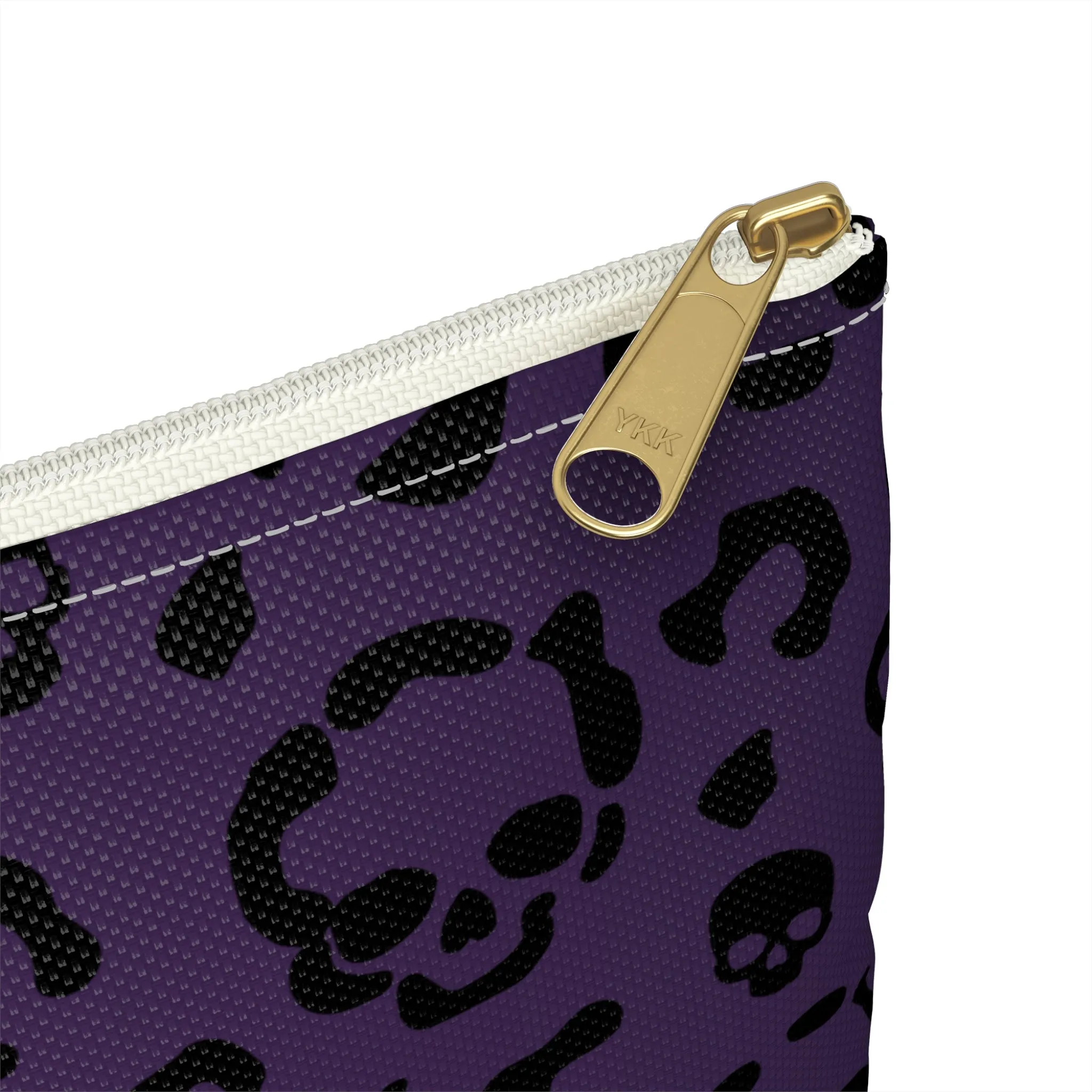 Cheetah Skulls in Purple Accessory Pouch