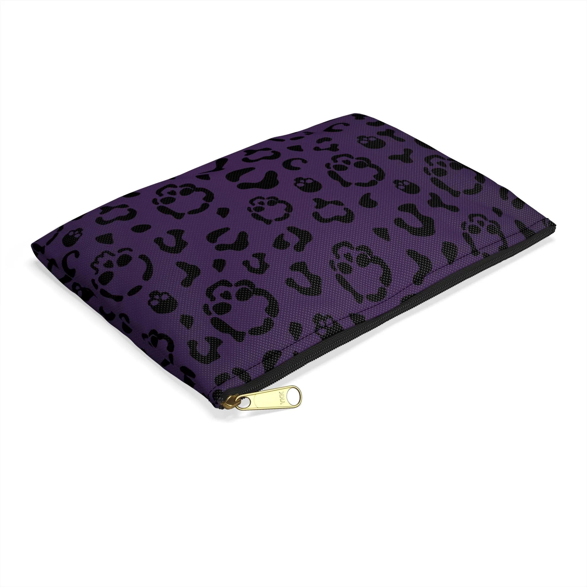 Cheetah Skulls in Purple Accessory Pouch