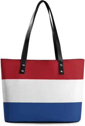 Chic Marshall Lslands Flag Shoulder Bag for Women Large Capacity Leather Tote Perfect for Travel