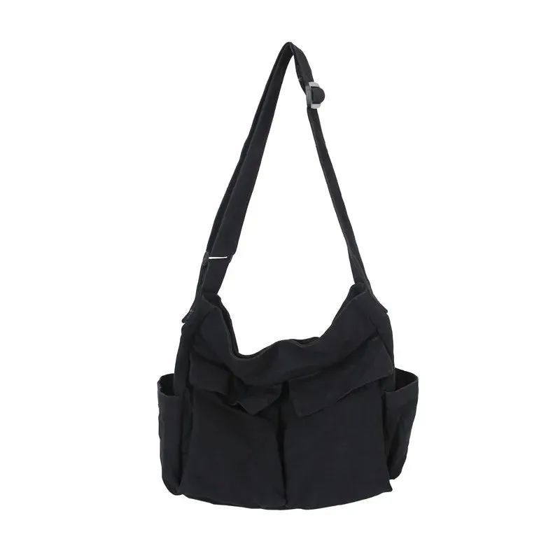 Cleo | Vintage Canvas Large Crossbody Messenger Bag