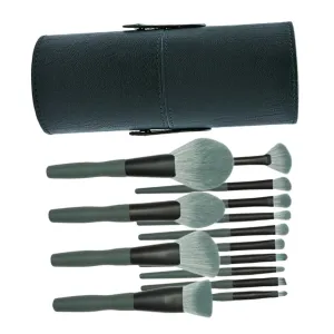 CLISPEED 14pcs Makeup Brush Kit with Comfortable Handles for Blending Contouring and Highlighting Essential Cosmetics Accessory for Professionals and Enthusiasts