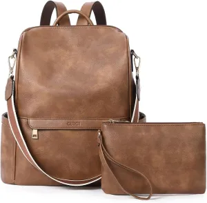 CLUCI Womens Backpack Purse Leather Anti-theft Large Fashion Designer Travel Bag Ladies Shoulder Bags
