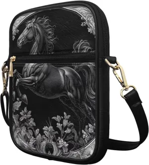 COEQINE Womens Messenger Bag with Zipper Leather Messenger Purse for Woman Crossbody Purse with Adjustable Strap Handbag