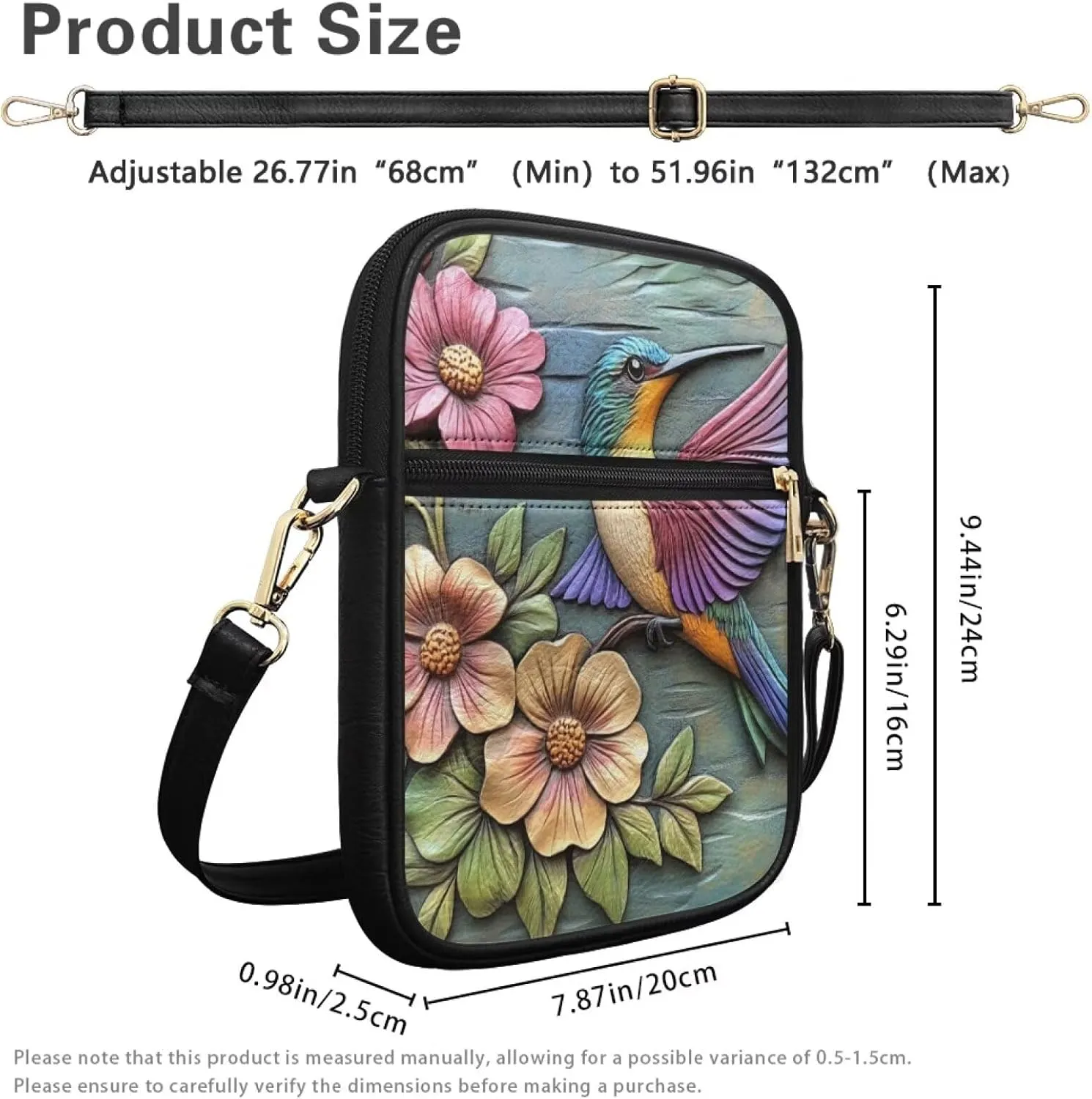 COEQINE Womens Messenger Bag with Zipper Leather Messenger Purse for Woman Crossbody Purse with Adjustable Strap Handbag