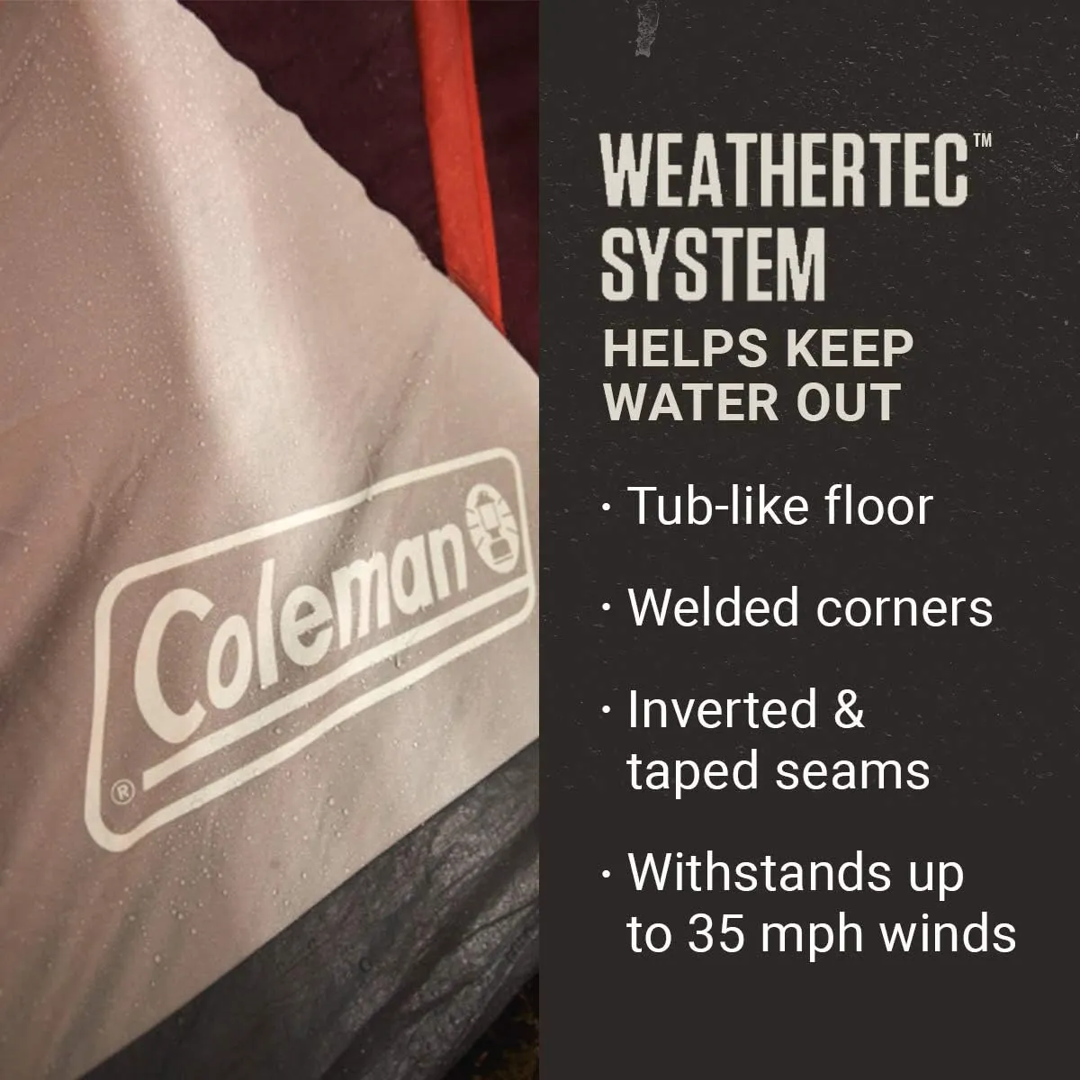 Coleman Skylodge Camping Tent with Instant Setup, 4/6/8/10/12 Person Weatherproof Family Tent with Pre-Attached Poles, Convertible Screen Room, and Room Divider, Sets Up in About 1 Minute