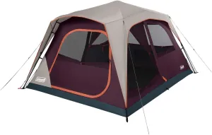 Coleman Skylodge Camping Tent with Instant Setup, 4/6/8/10/12 Person Weatherproof Family Tent with Pre-Attached Poles, Convertible Screen Room, and Room Divider, Sets Up in About 1 Minute