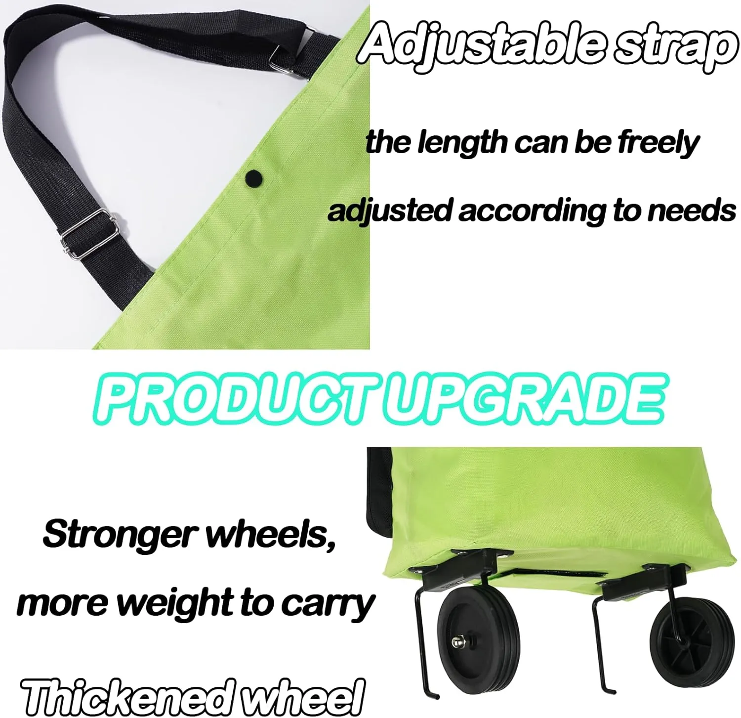 Collapsible Shopping Cart,Folding Lightweight Portable Collapsible Bag with Wheels, Lightweight Waterproof Rolling, Trolley Tote Stair Climbing Cart for Traveling(Orange)