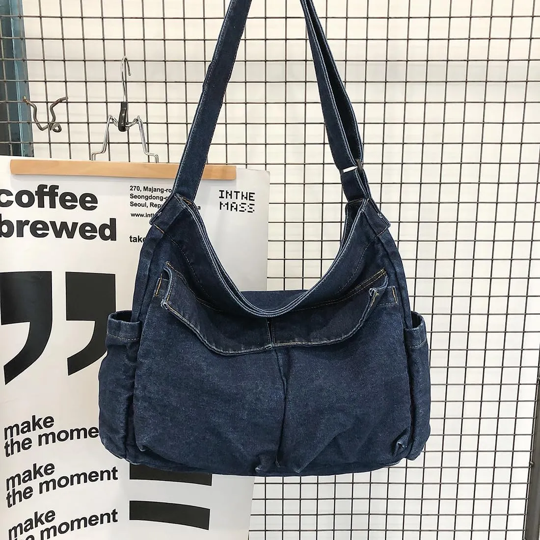 Collsants Messenger Bag Hobo Crossbody Bags for Women Canvas Bag Crossbody Tote Bag Shoulder Bag