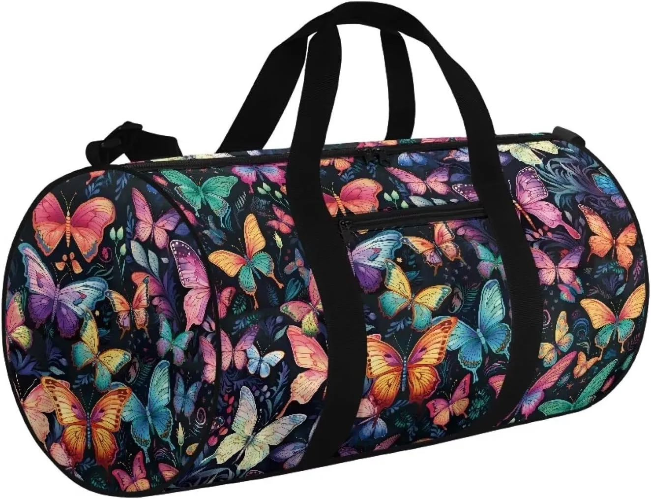 Colorful Butterfly Duffel Bag for Women Weekender Overnight Bag Multifunctional Garment Bag with Inner Pocket Hospital Bag for Labor and Delivery Foldable Travel Duffel Bag