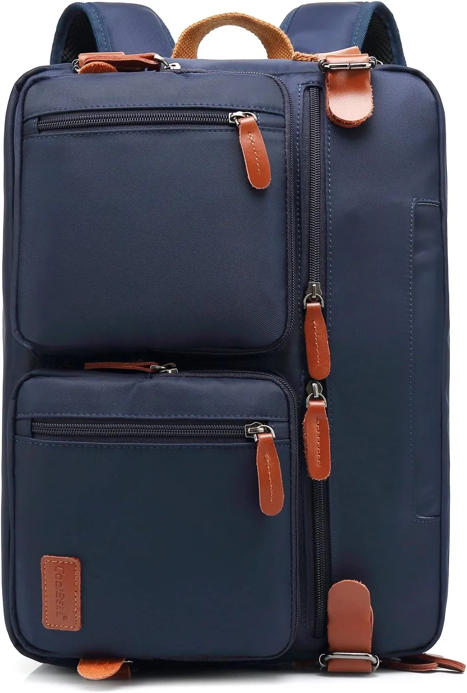 Convertible Backpack Messenger Shoulder Bag Laptop Case Handbag Business Briefcase Multi-Functional Travel Rucksack Fits 15.6 Inch Laptop for Men/Women (Blue)