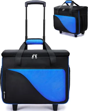 Convertible Bowling Bag with Wheels - Roller Bag for 1 or 2 Balls - EVA Foam Ball Cup - Rolling Tote for Bowling Accessories - Gifts for Youth & Adults