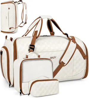 Convertible Garment Bags for Travel - Carry on Garment Duffle Bag with Backpack Straps for Men Women, 4 in 1 Large Travel Duffel Bags with Shoes Compartment