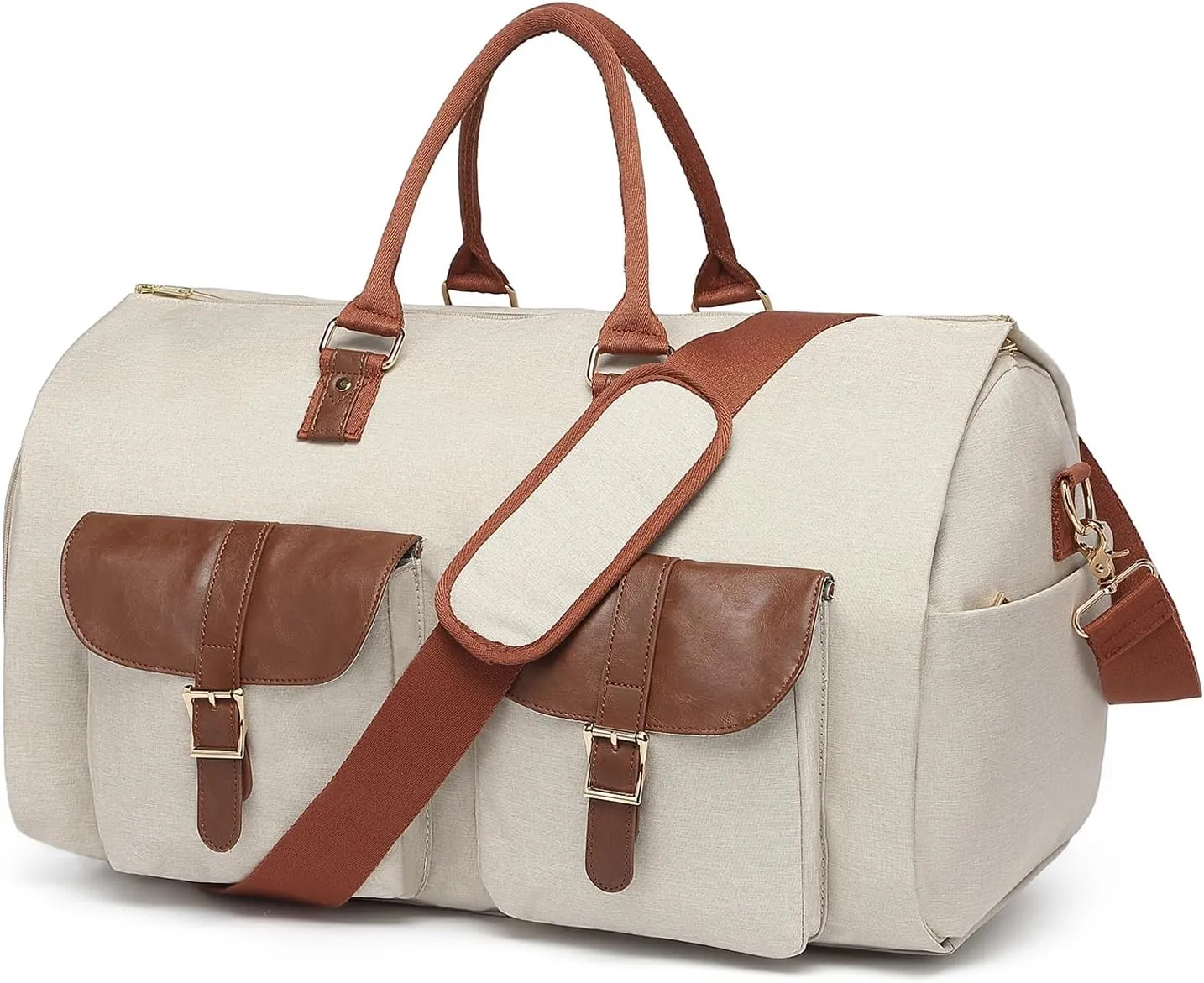 Convertible Garment Travel Bag,Overnight Bag Women Duffle Bag with Shoe Pouch 2 in 1 Hanging Cloting Suit Luggage