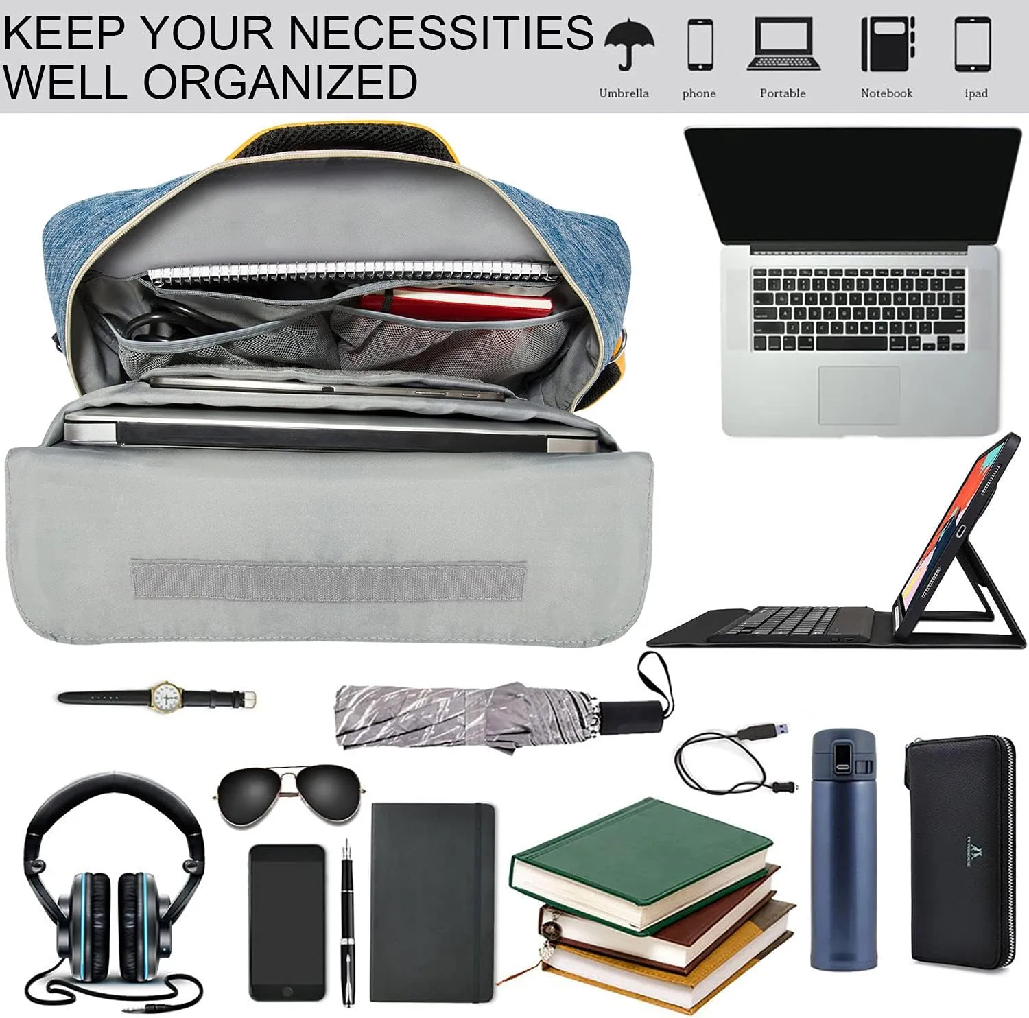 Convertible Laptop Messenger Shoulder Bag 13 14 15 15.6 16 17 17.3 Inch for Men Women