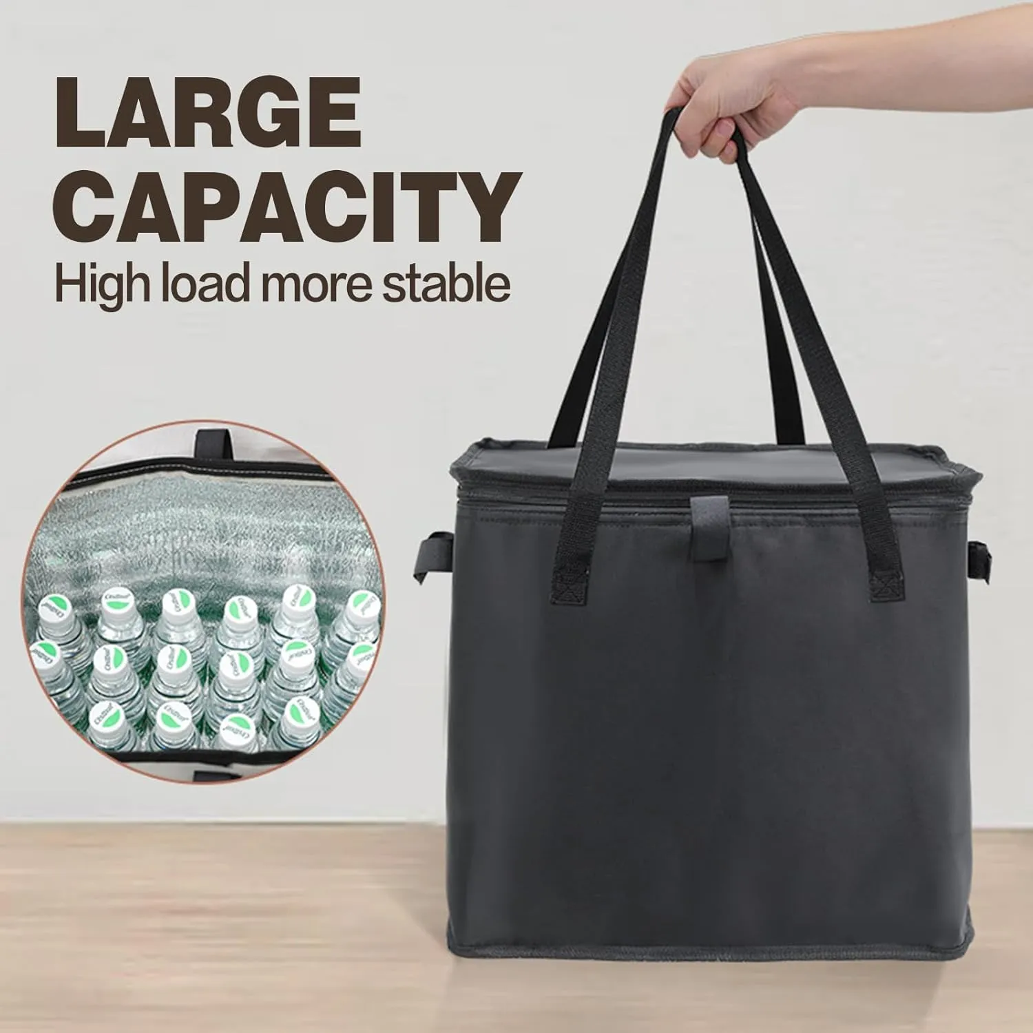 Cooler Bag Wheeled，Large Insulated Rolling Cooler Collapsible Leakproof Portable Hard Framed Ice Packs for Camping Picnic Beach Travel