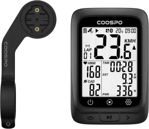 COOSPO Bike Computer GPS Wireless, ANT  Cycling Computer GPS & CooSpo Bike Computer Out Front Mount MT5S, Compatible with Garmin and GoPro, Bike Computer Mount Adapter for Handlebar 25.4mm/31.8mm