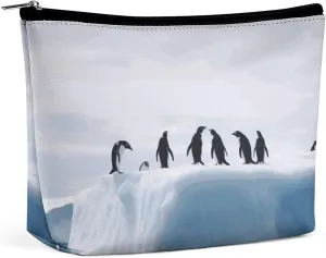 Cosmetic Bag Makeup Bags for Women Portable Makeup Bag Animals on The Iceberg Makeup Case Travel Toiletry Bag for Travel Accessories