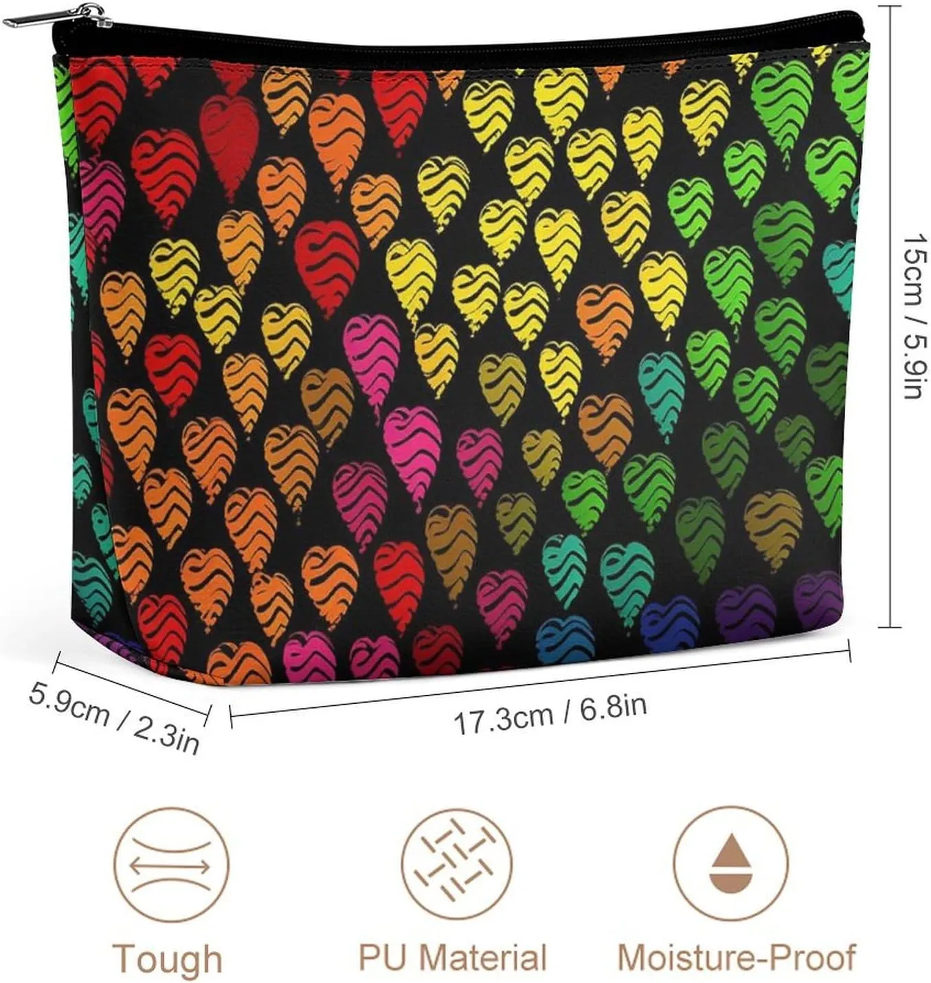 Cosmetic Bag Makeup Bags for Women Portable Makeup Bag Gay Pride Rainbow Makeup Case Travel Toiletry Bag for Travel Accessories