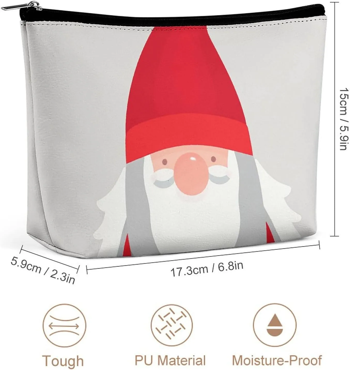 Cosmetic Bag Makeup Bags for Women Portable Makeup Bag Gnome Makeup Case Travel Toiletry Bag for Travel Accessories
