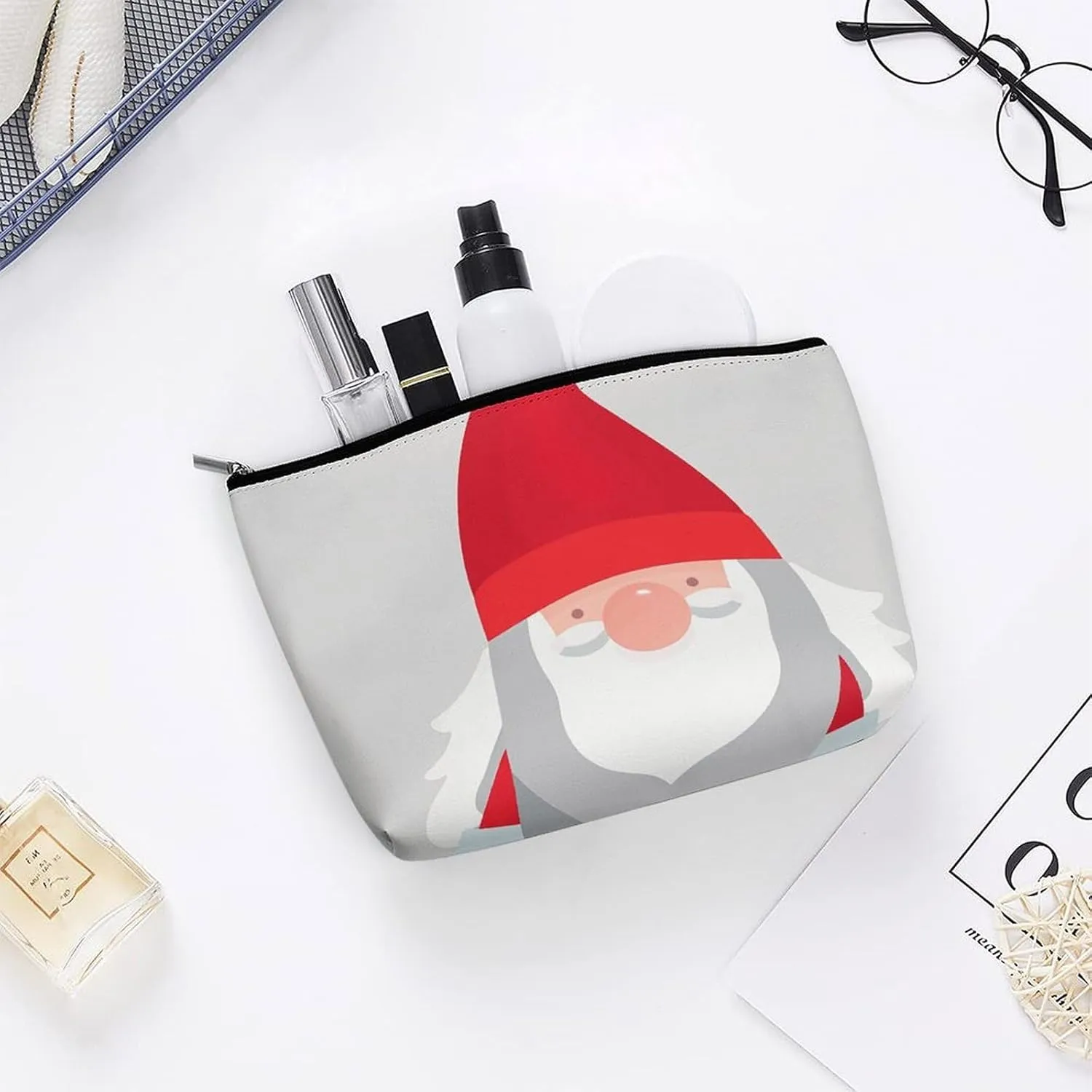 Cosmetic Bag Makeup Bags for Women Portable Makeup Bag Gnome Makeup Case Travel Toiletry Bag for Travel Accessories