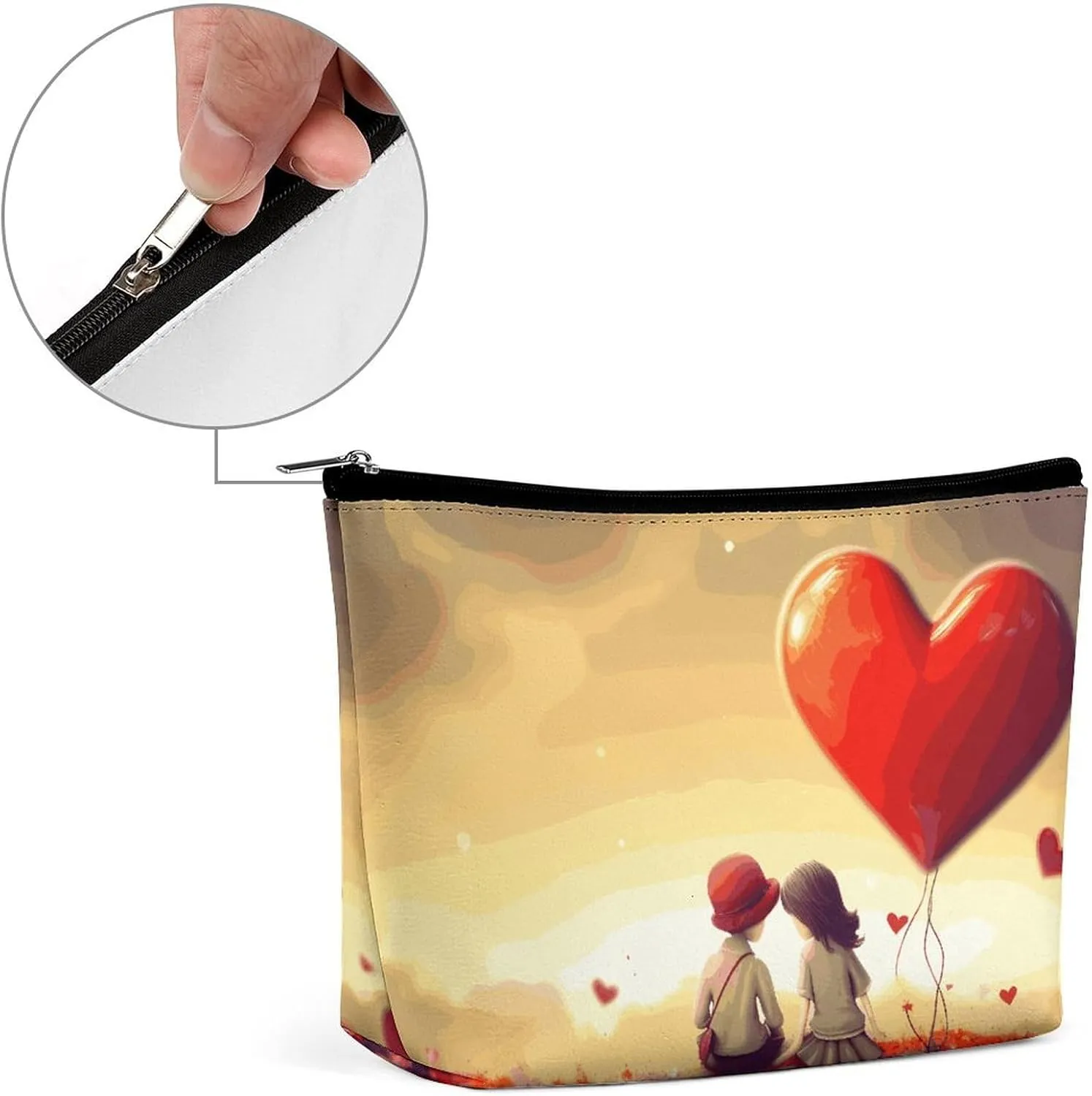 Cosmetic Bag Makeup Bags for Women Portable Makeup Bag Love Couple Makeup Case Travel Toiletry Bag for Travel Accessories