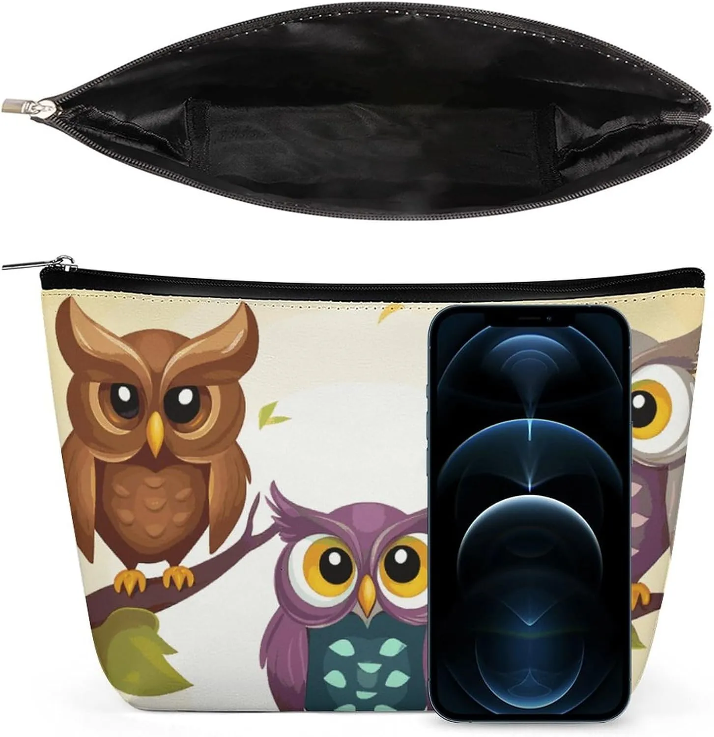 Cosmetic Bag Makeup Bags for Women Portable Makeup Bag Owls Birds Makeup Case Travel Toiletry Bag for Travel Accessories