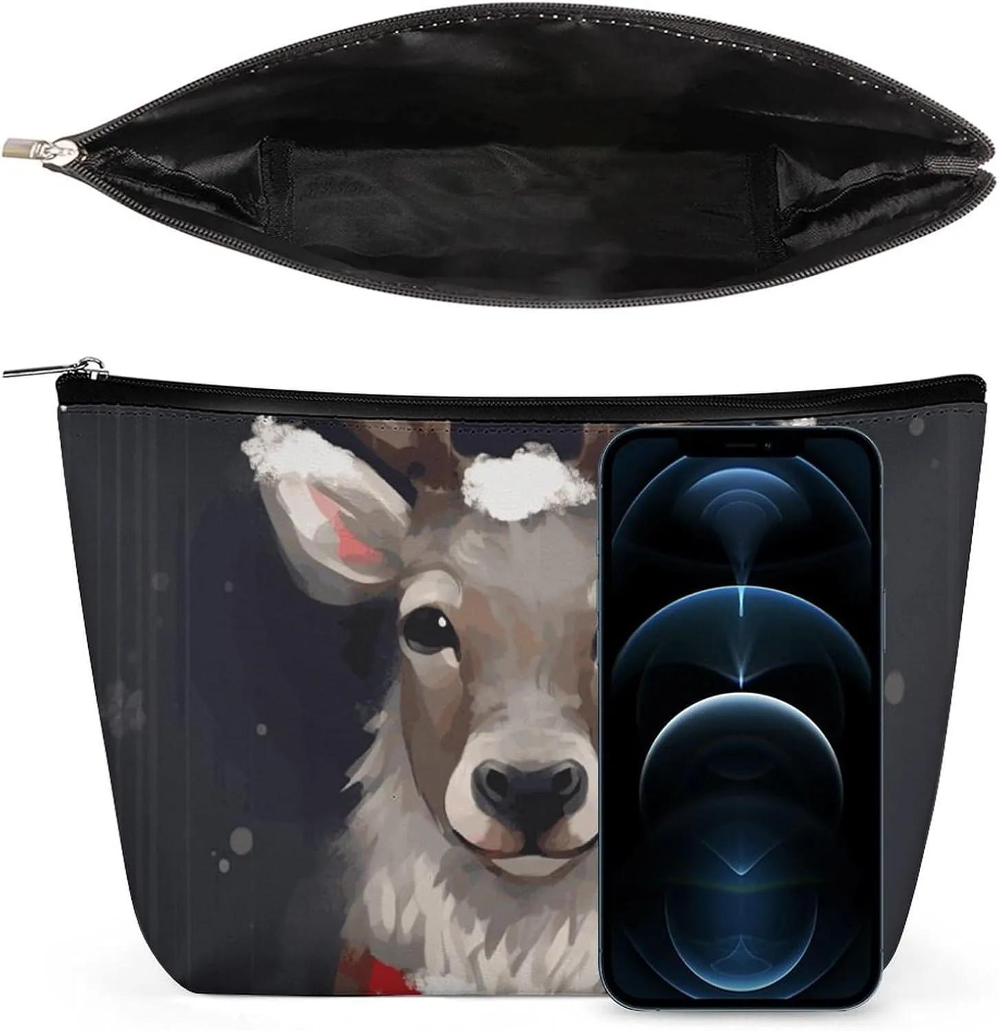 Cosmetic Bag Makeup Bags for Women Portable Makeup Bag Reindeer Makeup Case Travel Toiletry Bag for Travel Accessories