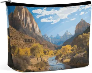 Cosmetic Bag Makeup Bags for Women Portable Makeup Bag Zion National Park Makeup Case Travel Toiletry Bag for Travel Accessories