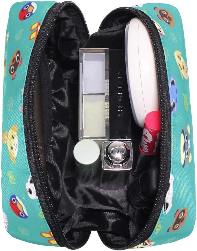 Cosmetic Bag Portable and Suitable for Travel Animal Crossing Pattern Makeup bag with Zipper Pencil Bag Pouch Wallet