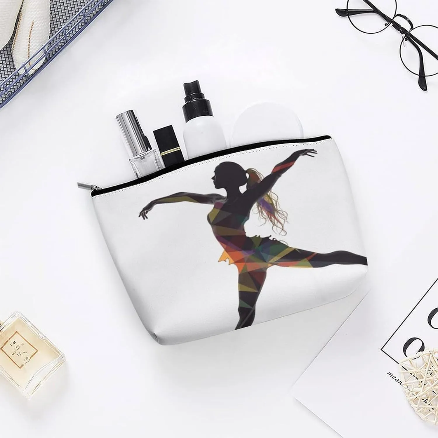 Cosmetic Bag Portable Toiletry Bag A Dancer Travel Makeup Bag Beauty Makeup Organizer Lipstick Bag for Women