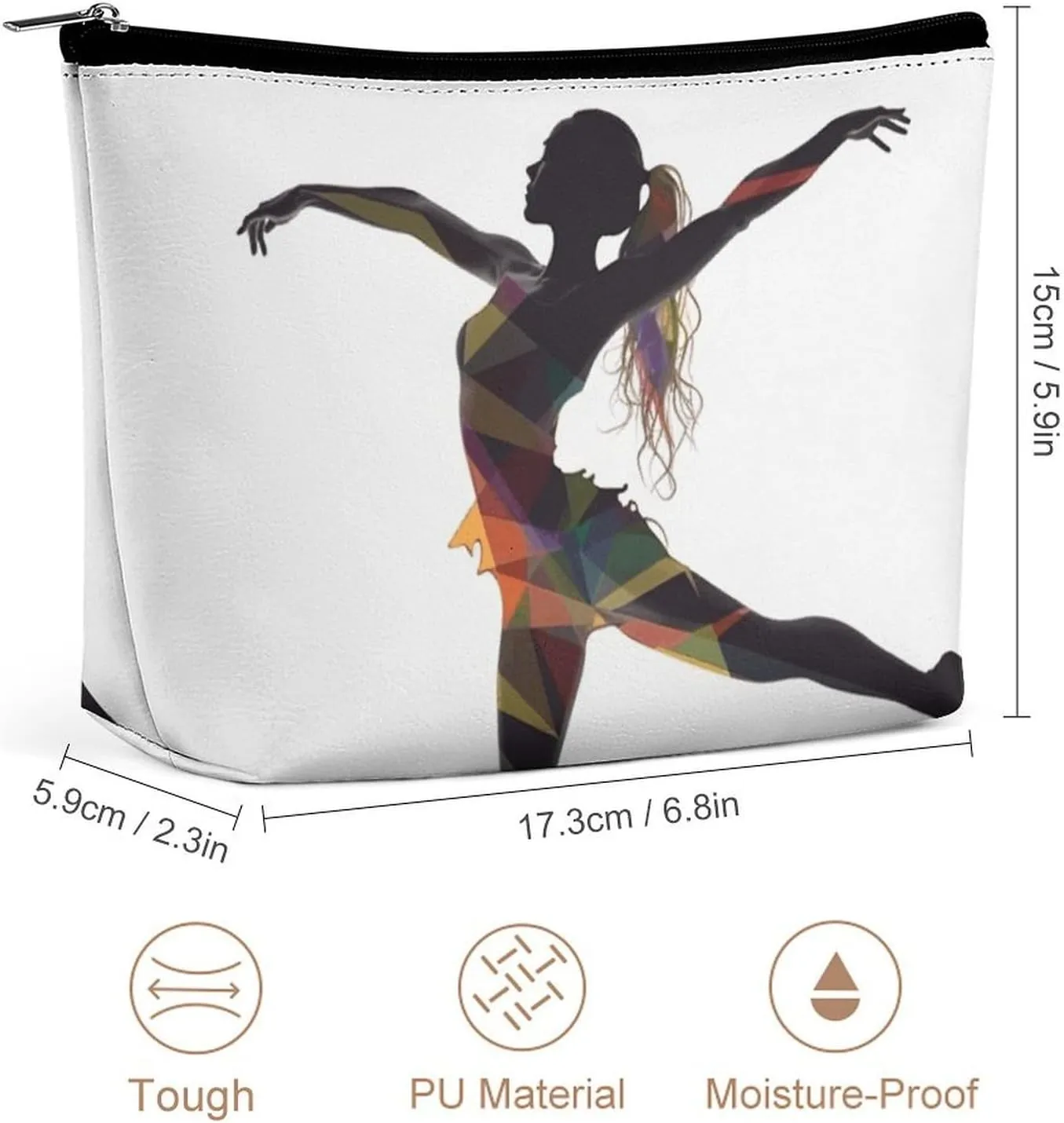 Cosmetic Bag Portable Toiletry Bag A Dancer Travel Makeup Bag Beauty Makeup Organizer Lipstick Bag for Women