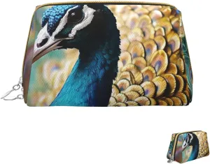 Cosmetic bag Travel Makeup Bag Waterproof Toiletry Pouch Portable Wide open Pouch Beautiful peacock Makeup Organizer Case Large Capacity Zipper Pouch Toiletry bag for women