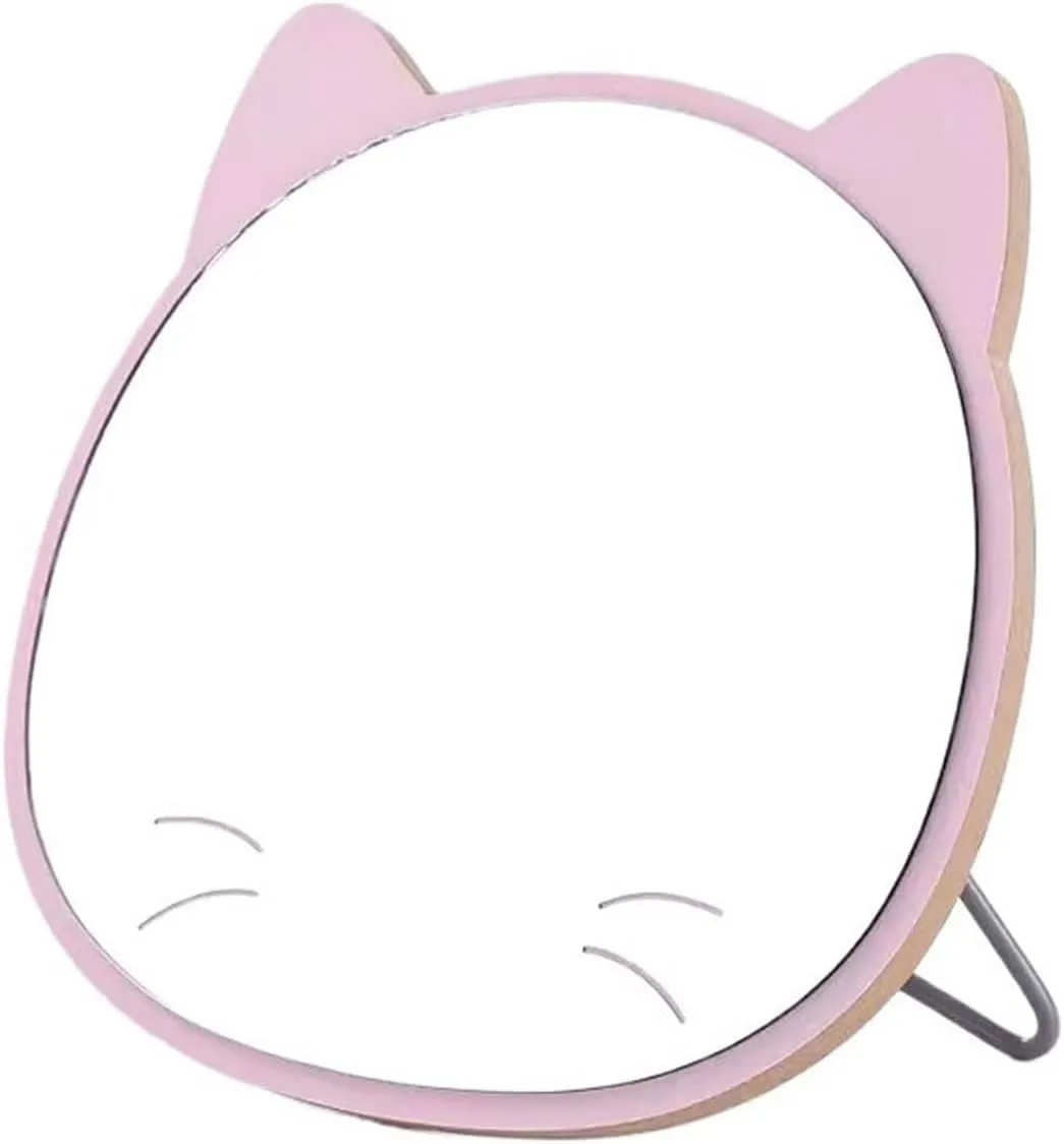 Cosmetic Mirror Creative Cute Makeup Mirror Home Bedroom Bathroom Desktop Vertical Vanity Mirror Portable Foldable Vanity Mirror Make Up Mirrors
