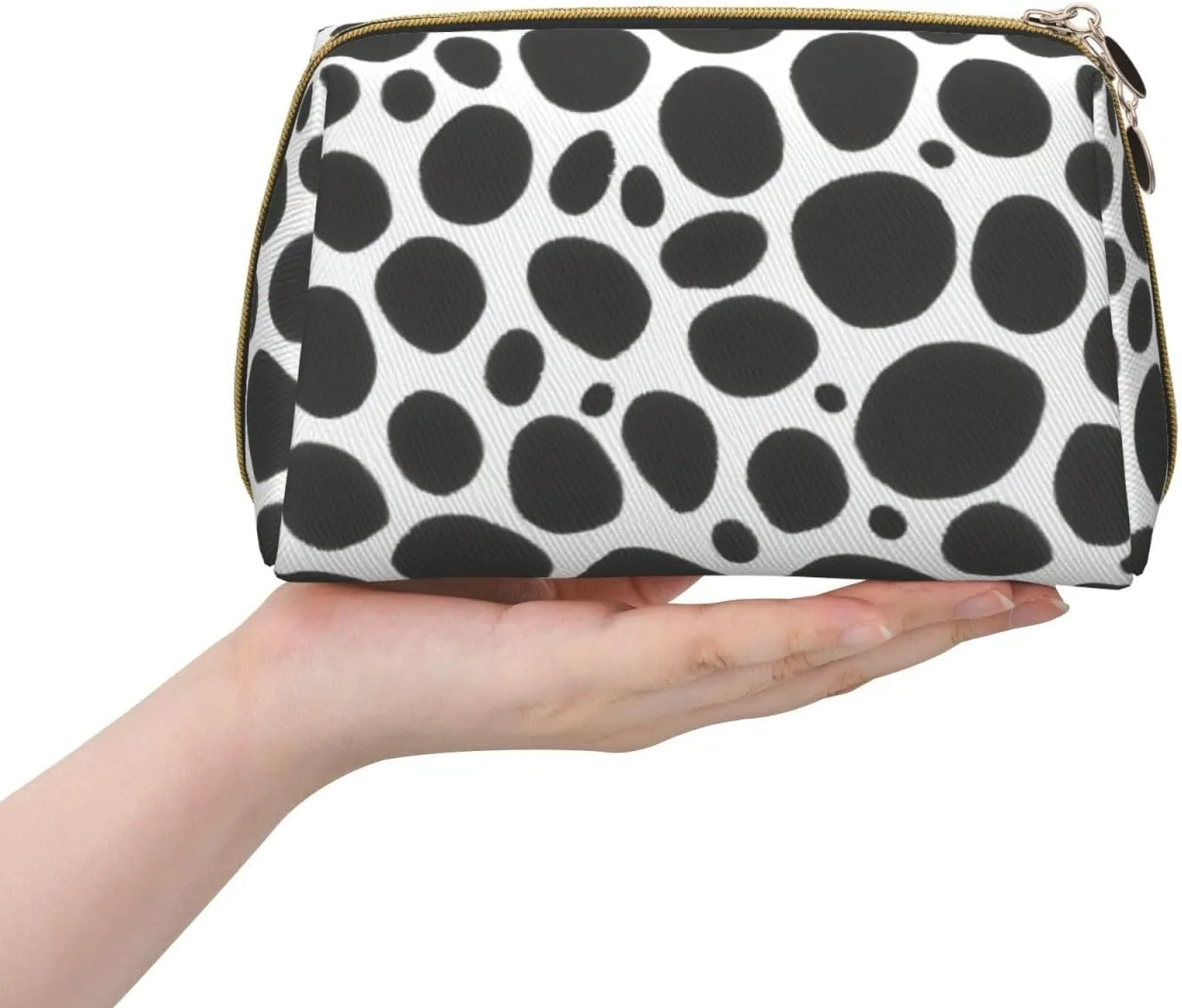 Cow Print Toiletry Pouch, Travel-Friendly Makeup Organizer For Makeup Brushes, Lipsticks