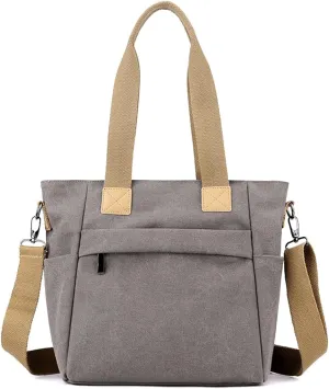 Crossbody Bag for Women Canvas Handbag Casual Top Handle Bag Large Shoulder Bag Tote Bag Satchel Bag