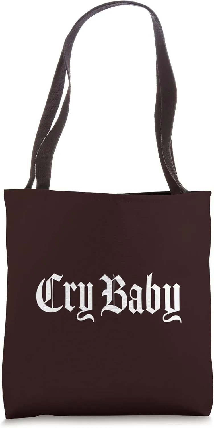 CRY BABY Old English Design Tote Bag