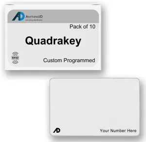 Custom Same Day 32 Bit Printable PVC Prox Cards Compatible with Honeywell Quadrakey 125 kHz Proximity Readers (10 Pack) | Replaces HID 1386 ISOProx II - Choose Your Card Range