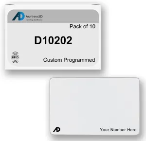 Custom Same Day 33 Bit Printable PVC Prox Cards Compatible with D10202 DSX 125 kHz Proximity Readers (10 Pack) | Replaces HID 1386 ISOProx II - Choose Your Facility and Range