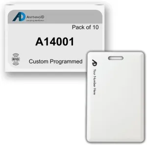 Custom Same Day 34 Bit Clamshell Cards Compatible with A14001 125 kHz Proximity Readers (10 Pack) | Replaces HID 1326 ProxCard II - Choose Your Facility and Range