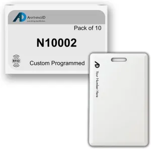 Custom Same Day 34 Bit Clamshell Cards Compatible with N10002 125 kHz Proximity Readers (10 Pack) | Replaces HID 1326 ProxCard II - Choose Your Facility and Range