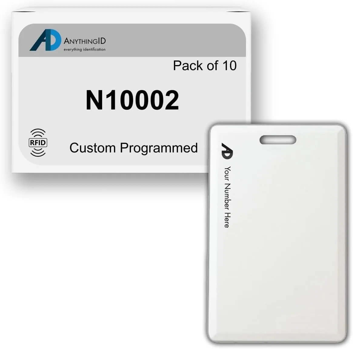 Custom Same Day 34 Bit Clamshell Cards Compatible with N10002 125 kHz Proximity Readers (10 Pack) | Replaces HID 1326 ProxCard II - Choose Your Facility and Range