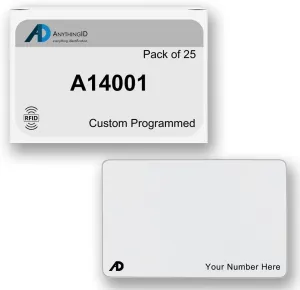 Custom Same Day 34 Bit Printable PVC Prox Cards Compatible with A14001 125 kHz Proximity Readers (25 Pack) | Replaces HID 1386 ISOProx II - Choose Your Facility and Range