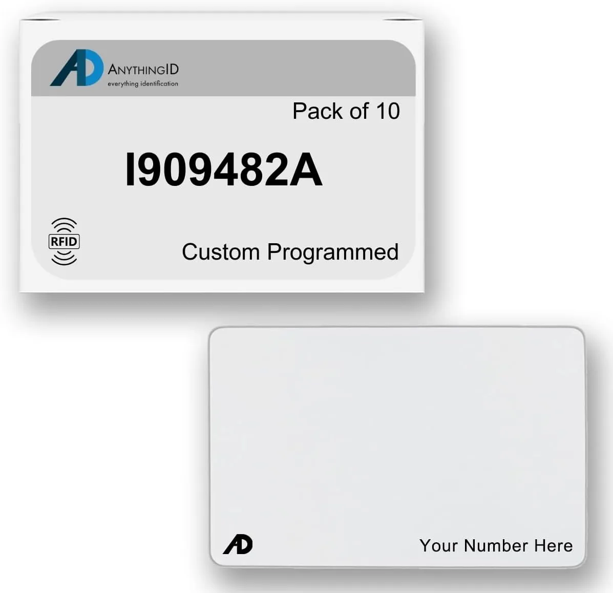 Custom Same Day 34 Bit Printable PVC Prox Cards Compatible with I909482A Isonas 125 kHz Proximity Readers (10 Pack) | Replaces HID 1386 ISOProx II - Choose Your Facility and Range