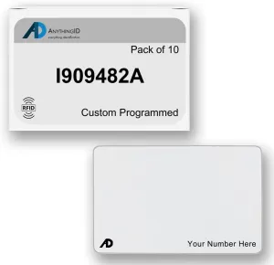 Custom Same Day 34 Bit Printable PVC Prox Cards Compatible with I909482A Isonas 125 kHz Proximity Readers (10 Pack) | Replaces HID 1386 ISOProx II - Choose Your Facility and Range