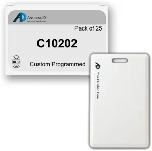 Custom Same Day 36 Bit Clamshell Cards Compatible with C10202 125 kHz Proximity Readers (25 Pack) | Replaces HID 1326 ProxCard II - Choose Your Facility and Range