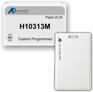 Custom Same Day 36 Bit Clamshell Cards Compatible with H10313M 125 kHz Proximity Readers (25 Pack) | Replaces HID 1326 ProxCard II - Choose Your Facility and Range