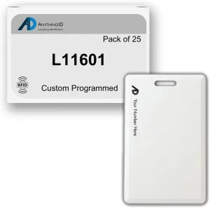 Custom Same Day 36 Bit Clamshell Cards Compatible with L11601 125 kHz Proximity Readers (25 Pack) | Replaces HID 1326 ProxCard II - Choose Your Facility and Range