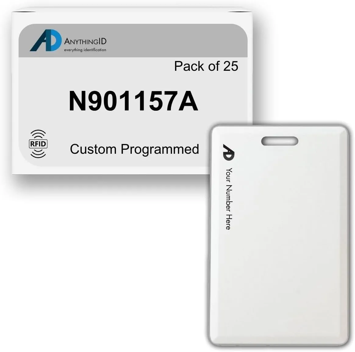 Custom Same Day 36 Bit Clamshell Cards Compatible with N901157A 125 kHz Proximity Readers (25 Pack) | Replaces HID 1326 ProxCard II - Choose Your Facility and Range